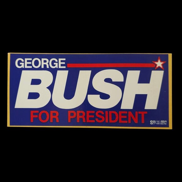 George Bush For President 1988 Presidential Campaign Bumper Sticker Lot Of 4 NOS - Picture 5 of 6